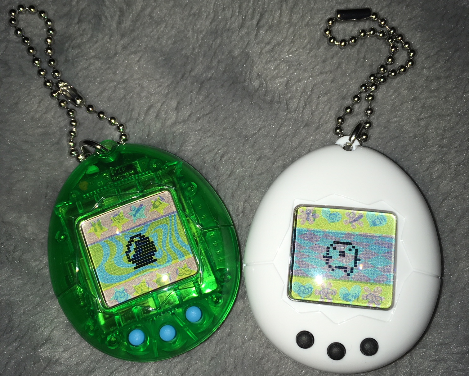 Clear Green 2017 Anniversary Tamagotchi and Tamatchi